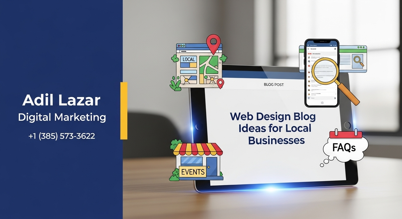 Team planning web design blog ideas for local businesses at AdilLazar Digital Marketing Agency