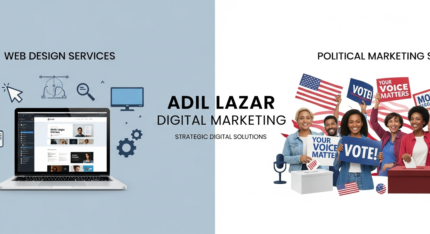 Professional political campaign web design and marketing by AdilLazar Digital Marketing Agency